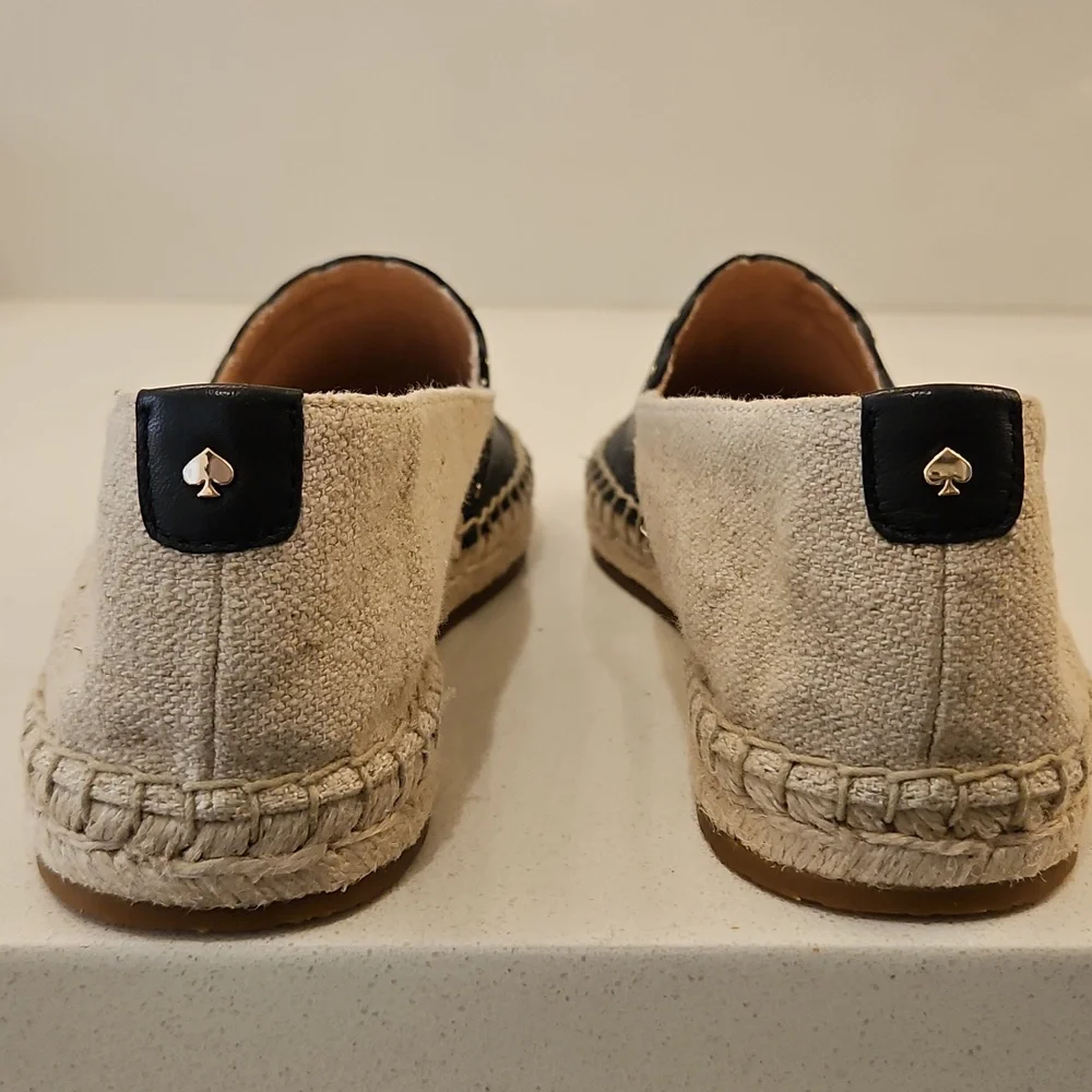 Kate Spade New York Gardenia Espadrilles Slip On Black Women's Size 5B - Picture 4 of 10